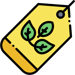 eco tag lineal-color icon