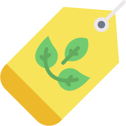 eco tag flat icon
