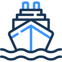 cruise ship two color icon