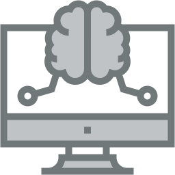 artificial intelligence two color icon