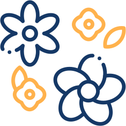 spring flowers two-color icon