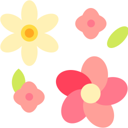 spring flowers flat icon