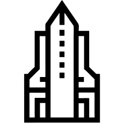 gratte-ciel ligne icône