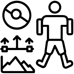 hiking line icon