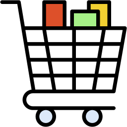 shopping cart lineal color icon