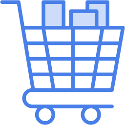 shopping cart two color icon