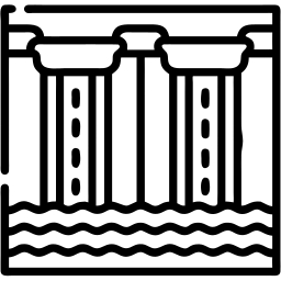 شلال خط أيقونة