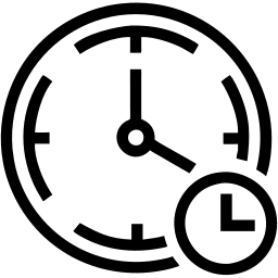 horloge ligne icône