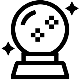 crystal ball line icon