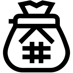 حقيبة نقود خط أيقونة