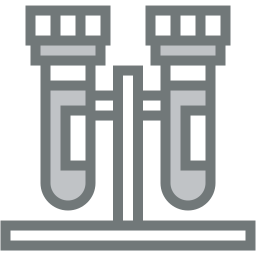 test tube two color icon