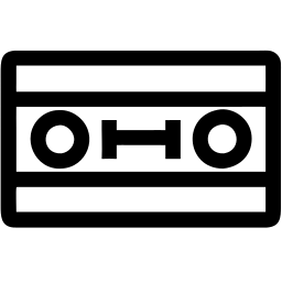 audiocassetta linea icona