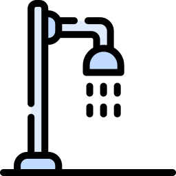 outdoor shower lineal color icon