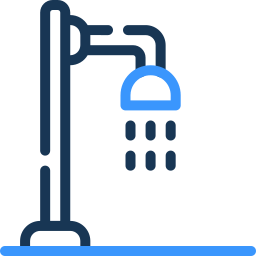 outdoor shower two color icon