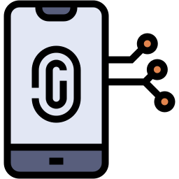 fingerprint lineal color icon