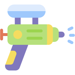 water gun flat icon