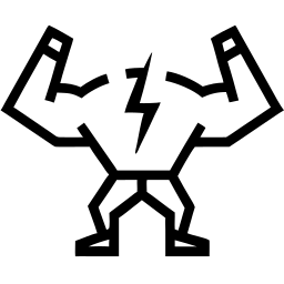 superhero line icon