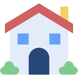 rumah datar ikon