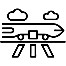 futuristic train line icon