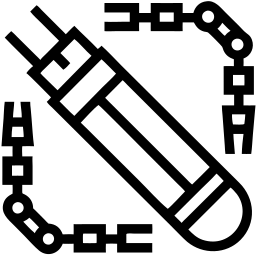 robotic arm line icon