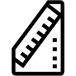 triangular ruler line icon