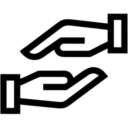 援助之手 线条 图标