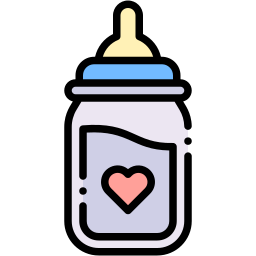 baby bottle lineal color icon
