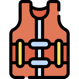 life vest lineal color icon