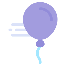balão plano ícone