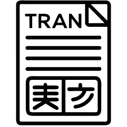 translation document line icon