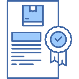 certificado duas cores ícone