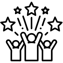 团队成功 线条 图标