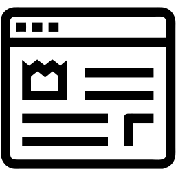 web page line icon