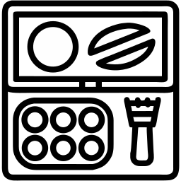 makeup palette line icon