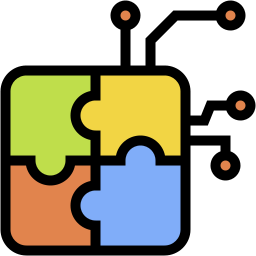 algorithme couleur linéaire icône
