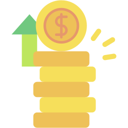 money growth flat icon