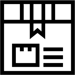 caja de entrega línea icono
