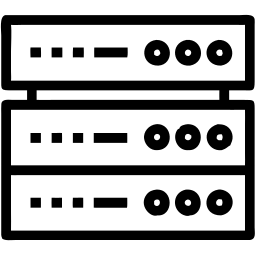 server rack line icon