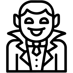 drakula garis ikon