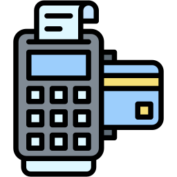 pos terminal lineal color icon