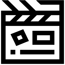 film clapper line icon