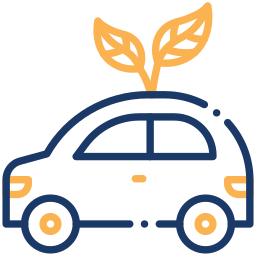 eco car two-color icon