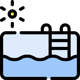 swimming pool lineal color icon