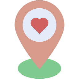 location heart icon