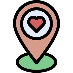 location heart icon