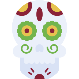 sugar skull flat icon