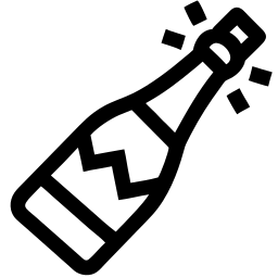 champagne line icon