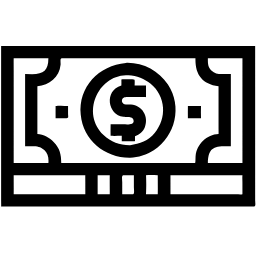 美元 线条 图标