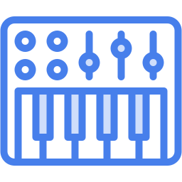 synthesizer two color icon