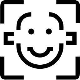 face recognition line icon